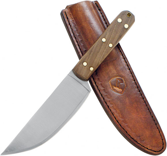 Condor Scalper Fixed 1075HC Steel Blade Walnut Handle Knife with Sheath 280559