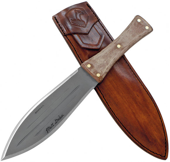 Condor African Bush Fixed 1075HC Steel Spear Pt Knife W/ Sheath 280773
