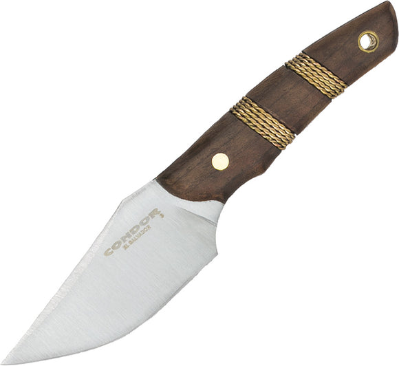 Condor Knives Headstrong Stainless Fixed Blade Brown Wood Handle Knife 281340HC