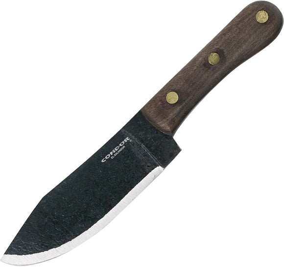 Condor Knives Mini Hudson Bay Black Stainless Fixed Wood Handle Knife 281649HC