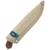 Condor Blue River Wooden Fixed Blade Knife Brown Walnut w/ Belt Sheath 282935HI