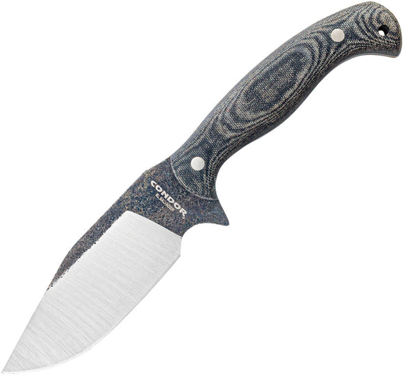 Condor Black Leaf Black Canvas Micarta 1095HC Steel Fixed Blade Knife 284754HC