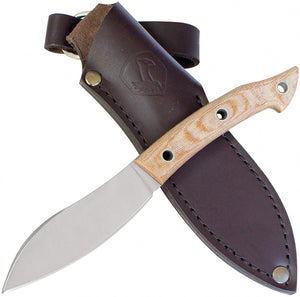 CONDOR Neonessmuk Fixed Blade Micarta Handle Knife + Leather Sheath 3912375