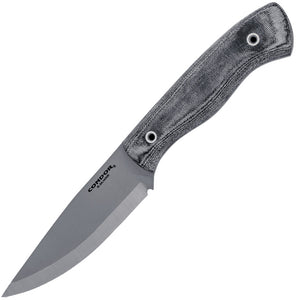 Condor Ripper Gray Micarta 1095 High Carbon Steel Fixed Knife + Sheath 3939456HC