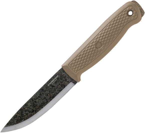 Condor Terrasaur Desert Tan 1095 High Carbon Steel Fixed Blade Knife 394441