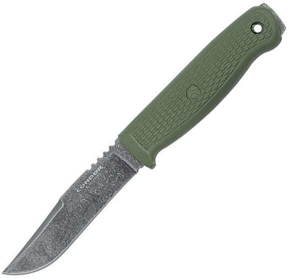 Condor Bushglider Green 1095hc Fixed Blade Knife 394942hc