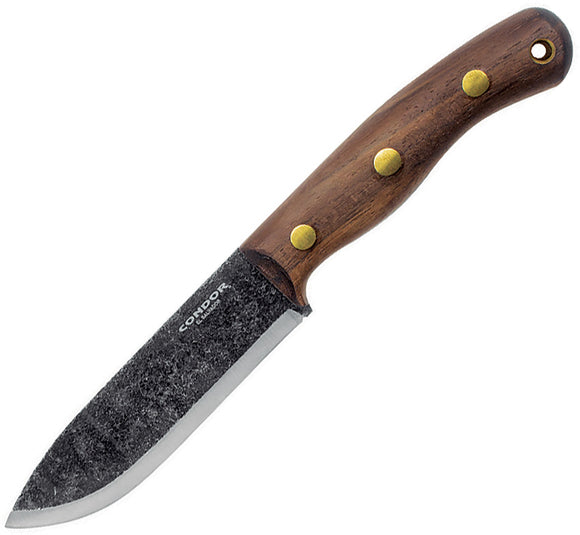 Condor Bisonte Walnut Wood Handle 1095HC Stainless Steel Fixed Blade Knife 395447HC