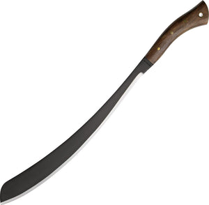 Condor Black High Carbon Steel Fixed Blade Brown Handle Parang Machete 41217HCS