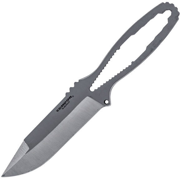 Condor 1pc Gray Fixed Blade Biker's Knife Made in El Salvador 803472HC