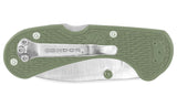 Condor Cadejo Lockback Green Folding 14C28N Sandvik Drop Pt Pocket Knife 80625SK