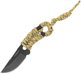 Condor Carlitos Desert Tan Cord Wrapped 1075HC Fixed Blade Neck Knife 80825HC