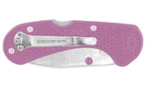 Condor Cadejo Lockback Pink Folding 14C28N Sandvik Drop Pt Pocket Knife 80825SK