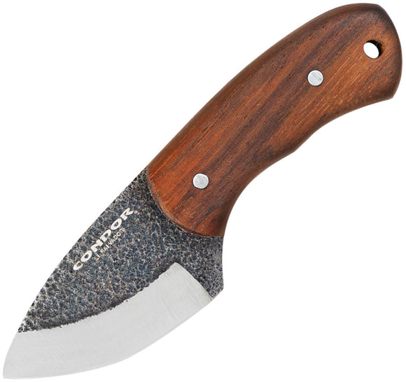 Condor Beetle Walnut Wood 1095HC Fixed Blade Knife w/ Belt Sheath 81027HC
