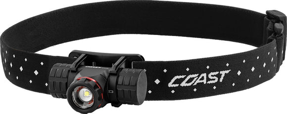 Coast XPH25R Black/White/Red Aluminum Water Resistant Flashlight 30333