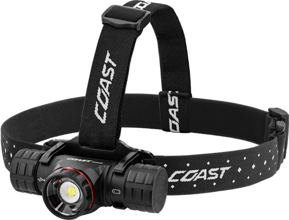 Coast XPH34R Black/White/Red Aluminum Water Resistant Flashlight 30344