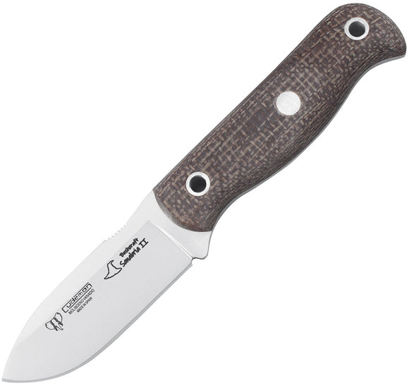 Cudeman Sanabria Bushcraft II Brown Jute Vanadium Steel Fixed Blade Knife 182Y