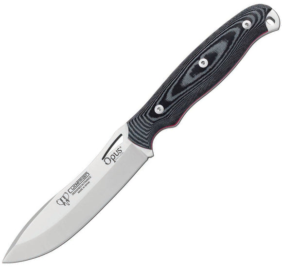 Cudeman Wolf Black Micarta Bohler N695 Fixed Blade Knife w/ Belt Sheath 208M