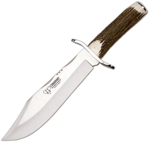 Cudeman Bowie Stag Vanadium Molybdenum Fixed Blade Knife w/ Sheath 294C