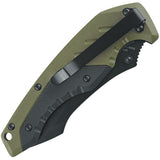 Defcon 5 Kilo Linerlock A/O Green/Black G10 Folding 8Cr13MoV Pocket Knife K010