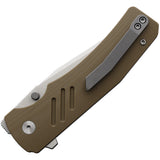 Dark Bolt Design Stratus Bolt Lock Desert Tan G10 Folding CPM-20CV Pocket Knife D001