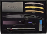 Deejo Tattoo Your Own Deejo Linerlock Folding Blade Knife Kit with Black Box 086