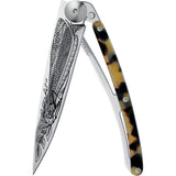 Deejo Tattoo Linerlock 37g Dragonfly  Folding Pocket Knife 1ac104