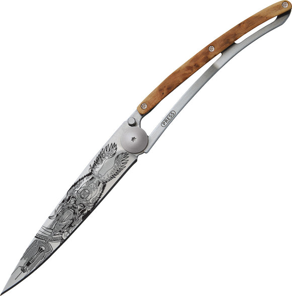 Deejo Fantasy Odin 37g Tattoo Folding Knife Norse  - 1CB029