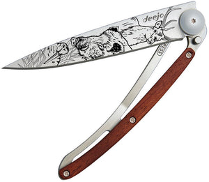 Deejo Tattoo Linerlock 37g Hunting Folding Pocket Knife 1cb068