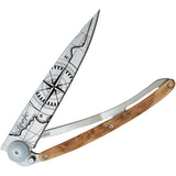 Deejo Terra Tattoo Linerlock 37g Left Hand Juniper Folding Z40C13 Knife 1CBG54