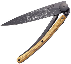 Deejo Tattoo Linerlock 37g Prime Cut Folding Pocket Knife 1gb152  -On Sale