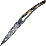 Deejo Tattoo Linerlock 37g Tiger Folding Knife 1gc100