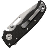 Demko AD 20.5 Shark-Lock Black Carbon Fiber Folding S35VN Steel Pocket Knife 09626