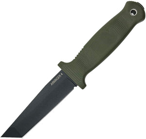 Demko Armiger 4 OD Green 80CrV2 Tanto Fixed Blade Knife w/ Belt Sheath  OPEN BOX