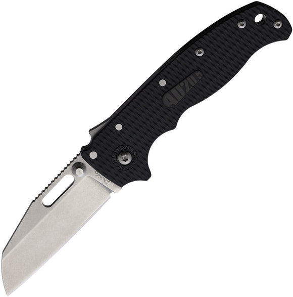 Demko Knives AD 20.5 Shark Lock Black Folding AUS-10A Sheepsfoot Knife 205F22