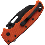 Demko AD 20.5 Shark-Lock Orange G10 Folding D2 Steel Pocket Knife 205F26B