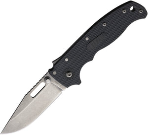Demko Knives AD 20.5 Shark Lock Gray Folding AUS-10A Clip Point Knife 20F2102