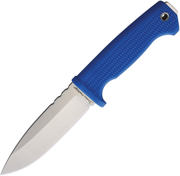 Demko Knives FreeReign Blue AUS-10A Drop Pt Fixed Blade Knife w/ Sheath 22BBK