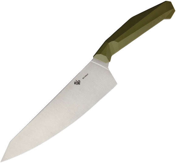 Diafire Emerald Chefs Green Abstract Synthetic 8Cr13MoV Fixed Blade Knife 9104