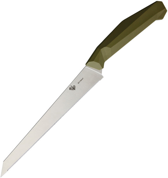 Diafire Emerald Bread Green Abstract Synthetic 8Cr13MoV Fixed Blade Knife 9106