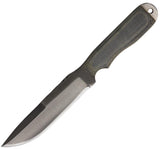 Anza Dune Field Black Micarta Blued False Edge Carbon Steel Fixed Blade Knife