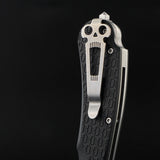 Daggerr Knives Fielder Linerlock Black FRN Folding 8Cr14MoV Knife RFDFBKSW