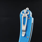 Daggerr Knives Fielder Linerlock Blue FRN Folding 8Cr14MoV Pocket Knife RFDFBLSW