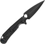 Daggerr Knives Arrow Framelock Black Stainless Folding D2 Steel Knife RFM021BWBW