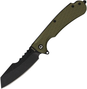 Daggerr Knives Rhino Linerlock OD Green FRN Folding 8Cr14MoV Knife RRNFOLBW
