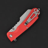 Daggerr Knives Rhino Linerlock Orange FRN Folding 8Cr14MoV Pocket Knife RRNFORSW