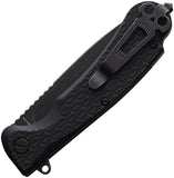 Daggerr Knives Wocket Linerlock Black FRN Folding Serrated Knife RWKFBKBWSR