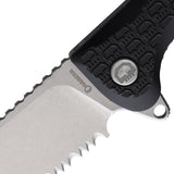 Daggerr Knives Wocket Linerlock Black FRN Folding Serrated Knife RWKFBKSWSR