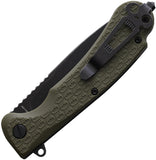 Daggerr Knives Wocket Linerlock OD Green FRN Folding Serrated Knife RWKFOLBWSR