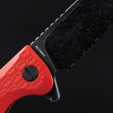 Daggerr Knives Wocket Linerlock Orange FRN Folding Serrated Knife RWKFORBWSR
