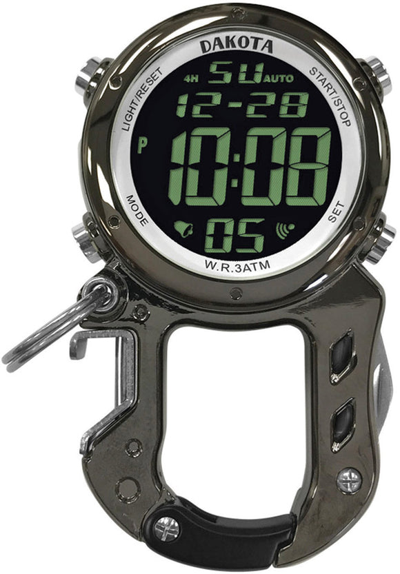 Dakota Digital ZipClip Gunmetal E.L Dial Survival Pack Multi-Tool Watch 3097